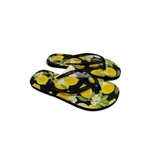 New Shade & Shore Lemons Flip Flops Women's Size 7
